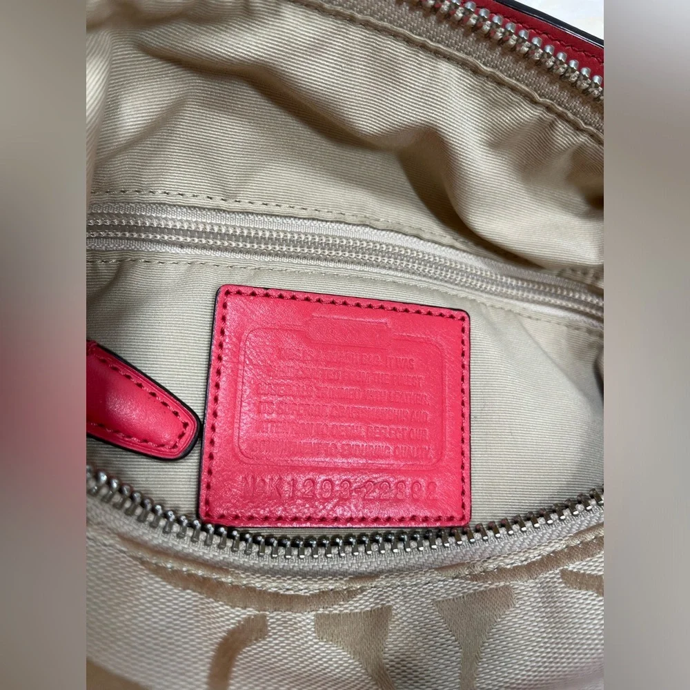 Coach Legacy Signature Courtney Khaki Corral Adjustable Shoulder Bag - Picture 8 of 11